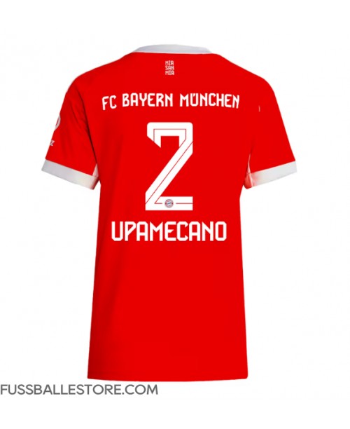 Günstige Bayern Munich Dayot Upamecano #2 Heimtrikot Damen 2025-26 Kurzarm Günstige Bayern Munich Dayot Upamecano #2 Heimtrikot Damen 2025-26 Kurzarm